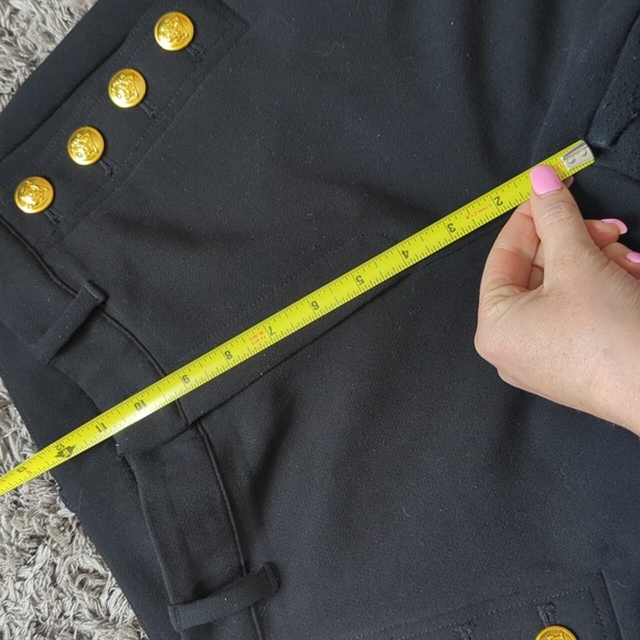 GAP Women's Trouser Boot Cut Dress Pants Sailor Captain Gold Button Size 8 - Picture 9 of 9